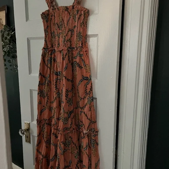 Joie Jolene Smocked Sleeveless Midi Dress - Picture 2 of 5